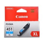 Cartridge/ Canon Original/ Canon CLI-451 XL Cyan for PIXMA IP7240, iP8740, iX6840, MG5440, MG5540, MG5640, MG6340, MG6440, MG6640, MG7140, MG7540, MX924
