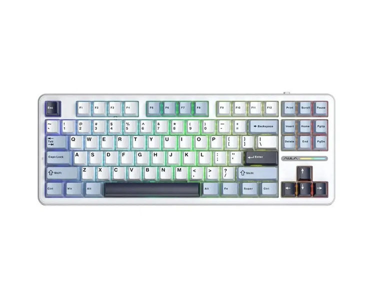 aula-f87-blue-1-5755-95 კლავიატურა: AULA F87 RGB Mechanical Gaming Keyboard Blue/White/Purple (Graywood V3 Switch) - Image 1