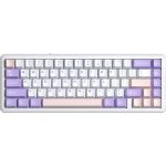 კლავიატურა: AULA F65 Wireless Mechanical Keyboard Pink/White/Purple (Nimbus switch)