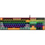 კლავიატურა: AULA S500 Zoned RGB Wired Mechanical Gaming Keyboard Black/Grey/Yellow (Blue switch)