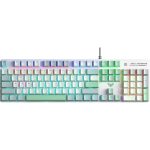კლავიატურა: AULA S500 Zoned RGB Wired Mechanical Gaming Keyboard Dark Green/Light Green/White (Blue switch)