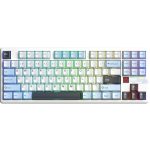 კლავიატურა: AULA F87 PRO V2 Tri-Mode RGB Mechanical Keyboard Whire Light Blue/White/Dark Purple (Star Vector Switch)
