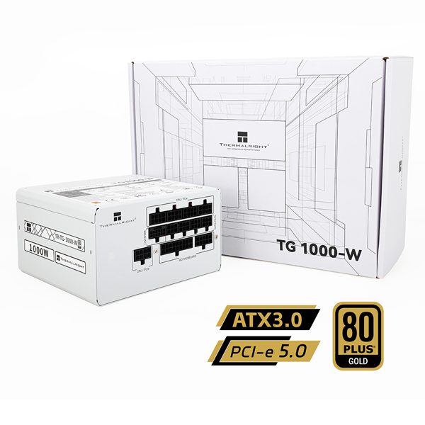 კვების ბლოკი: THERMALRIGHT TR-TG-1000-W 1000W 80 PLUS GOLD ATX 3.0 Full-Modular