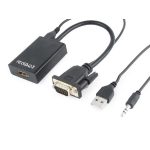 ადაპტერი: Gembird A-VGA-HDMI-01 VGA to HDMI Adapter 0.15m Black