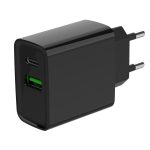 დამტენი: Gembird TA-UC-PDQC20-01-BK 2-port 20W USB Fast Charger Black