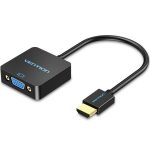 ადაპტერი: Vention ACPBB 1080P/60Hz HDMI to VGA Converter 0.15m Black