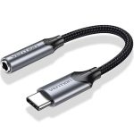 ადაპტერი: Vention BGMHA USB-C to 3.5mm Earphone Jack Adapter 0.1m Gray Aluminum