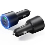 დამტენი: Vention FFPB0 2xUSB-C/USB-A (100W+65W+30W) Car Charger Black