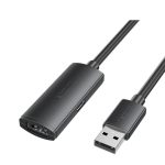 კაბელი: Vention CBKBL USB 2.0 Active Extension Cable 10m Black