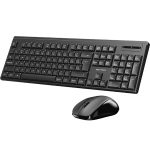 კლავიატურა-მაუსი: Vention KTZB0-EN Wireless Full-Sized Silent Keyboard and Mouse EN layout Black