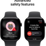 Smart Watch/ Apple Watch Series 11 GPS 46mm Jet Black Aluminium Case with Black Sport Band - S/M  (MEUW4RK/A)