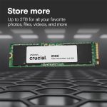 PC Components/ SSD/ CRUCIAL PCIE G4 M.2 NVME 2TB E100 CT2000E100SSD8 - Image 2