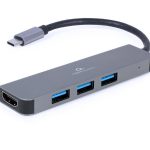 ადაპტერი: Gembird A-CM-COMBO2-01 USB Type-C 2-in-1 multi-port adapter (Hub + HDMI)