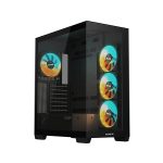 ქეისი: Gigabyte C500 PANORAMIC STEALTH 4x120mm ARGB Fans Mid Tower Black - C500P ST