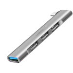 USB ჰაბი: Logilink UA0437 Ultraslim 4-port USB-C hub 18W Aluminum