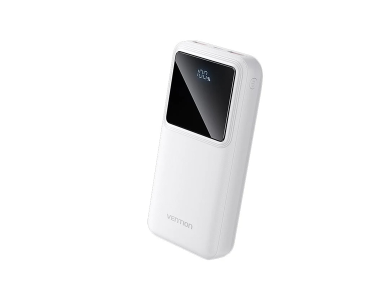 vention-fhlw001-2697-19-1 პორტატული დამტენი: Vention FHLW0 20.000mAh Power Bank 22.5W With LED Display White - Image 1