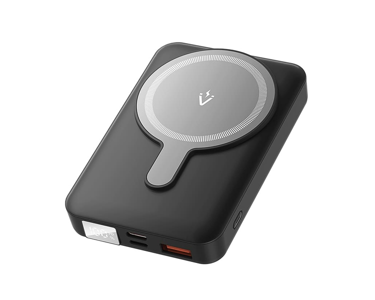 vention-fhtb001-6628-42-6 პოტრატული დამტენი: Vention FHTB0 10.000mAh Magnetic Wireless Power Bank 22.5W With LED Display Black - Image 1