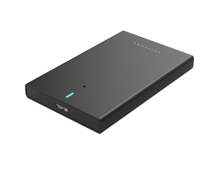 vention-kpab001-7037-47-1 მყარი დისკის ყუთი: Vention KPAB0 2.5" HDD/SSD SATA USB 3.0 5Gbps Hard Drive Enclosure Black - Image 1