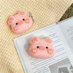 Mobile Accessory Other/ Bowknot Heart Piggy Design Earphone Case for Apple AirPods 3, Shockproof Silicone Charging Box Cover Protector with Hook